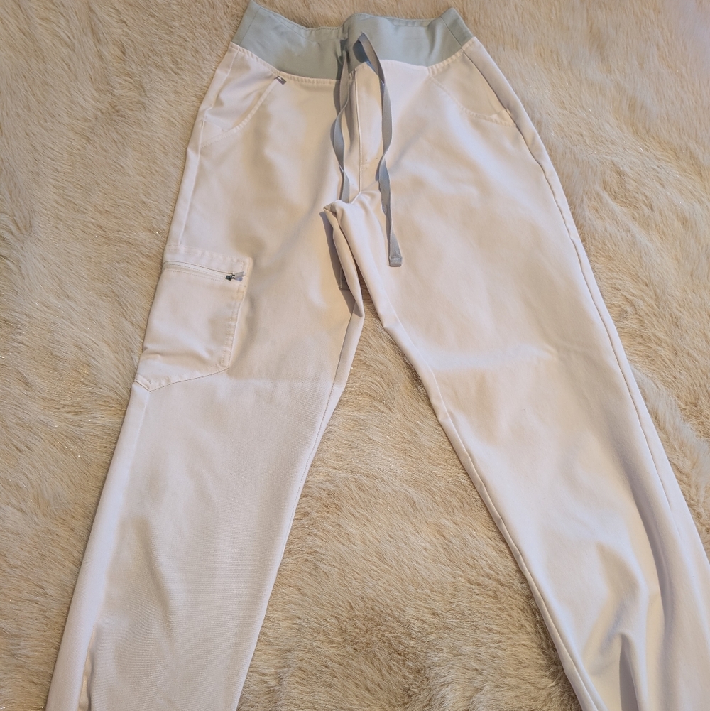 Figs white zamora joggers